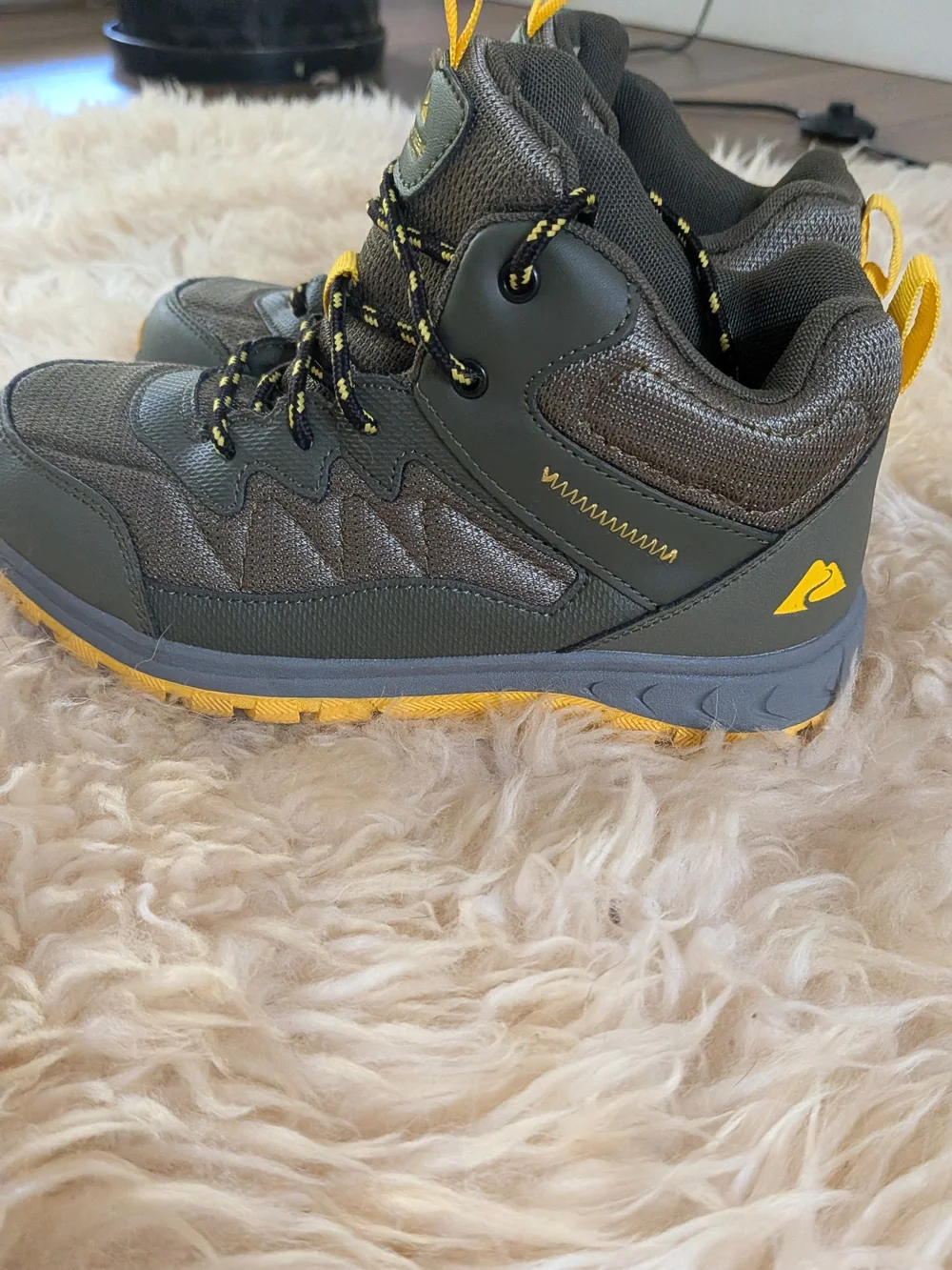Ozark Trail Men's Gray and Yellow Trail Boots